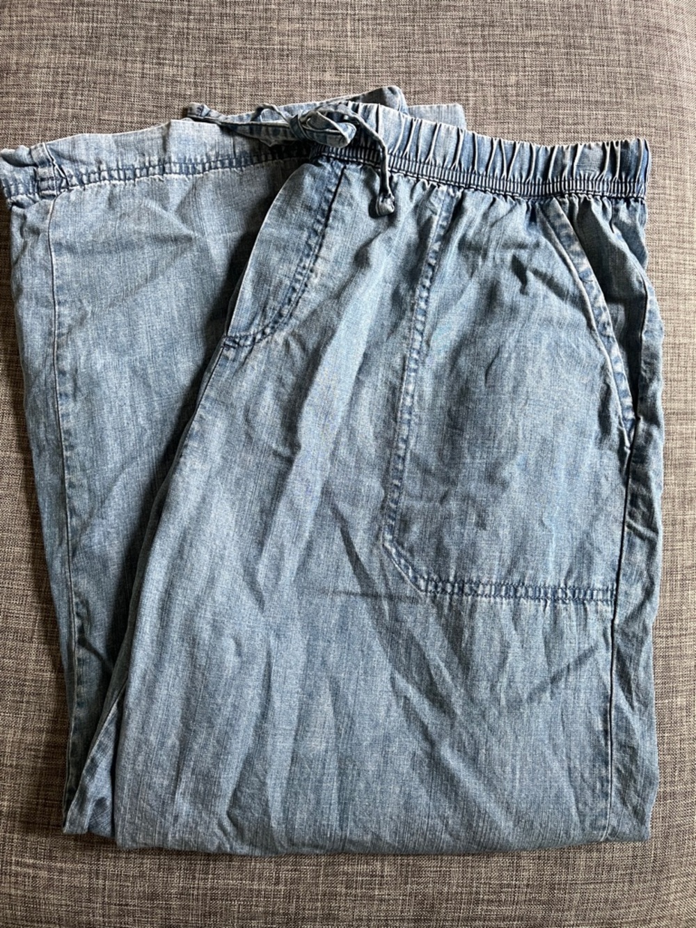 Lyocell Chambray Cropped Denim